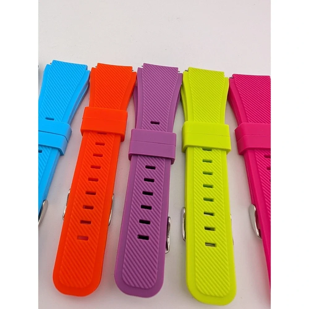 Lot of 6 Samsung Gear S3 Silicone Sport‎ Replacement Straps